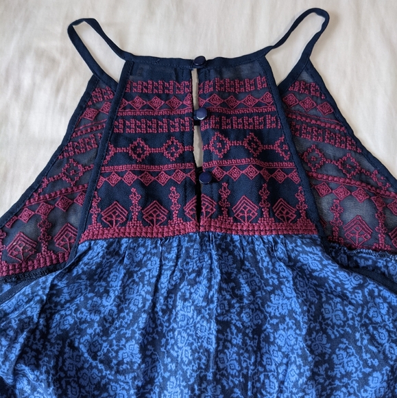 LUCKY BRAND Boho Paisley Print Halter Top Various Colors - Picture 2 of 7